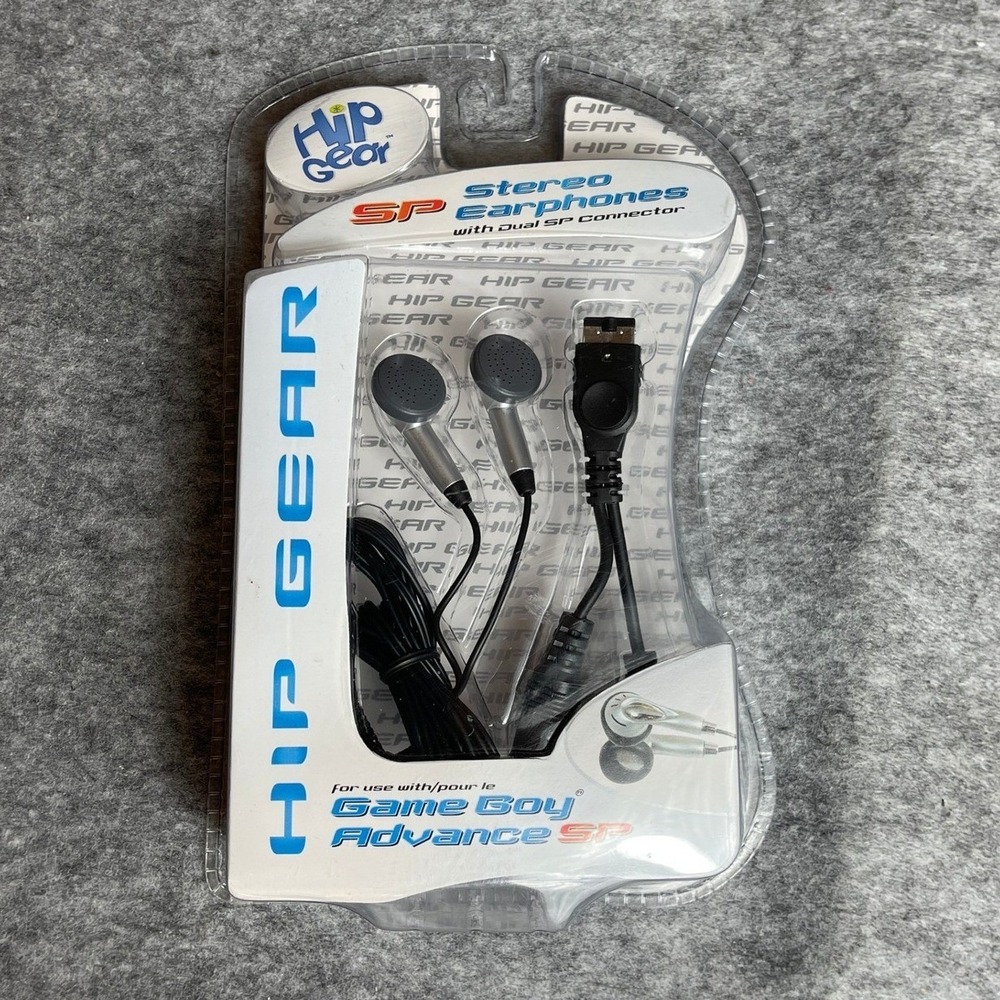 Hip Gear Stereo Earphones for Nintendo Game Boy Advance SP Dual Connector LM549